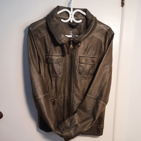 Faux leather XL combat jacket - Picture 13 of 13